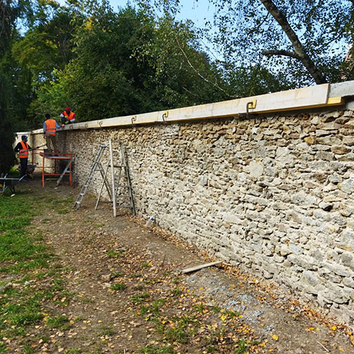 Initiatives77 - Réfection du mur à Saint-Fargeau (pendant)