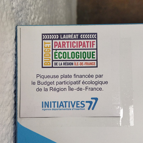 Piqueuse plate financée par le Budget participatif écologique de la Région Île-de-France