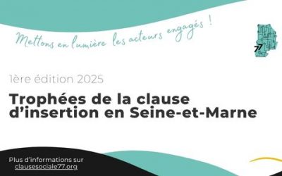 1ere édition : Trophées de la clause d’insertion en Seine-et-Marne