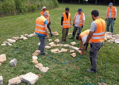 Réalisation du tracé d'une spirale aromatique