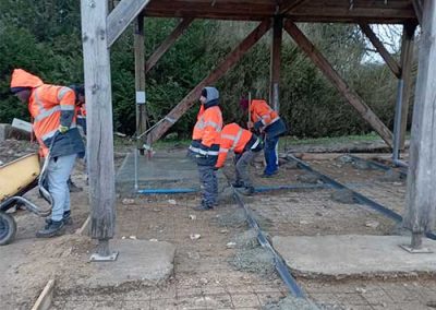 Créarion de la dalle de béton
