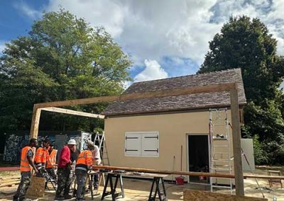 Fabrication de la terrasse avec acrotère