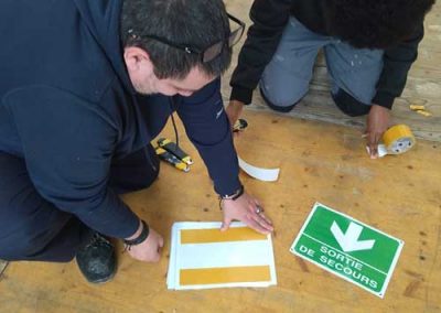 Installation de la signalisation de sécurité